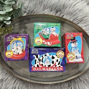 Vintage‎ 1996 McDonald's Disney's 101 Dalmatians Snow Dome Complete Collection